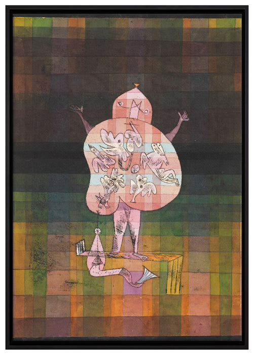 Paul Klee - Bauchredner und Schreier im Moor auf Leinwandbild gerahmt Größe 100x70