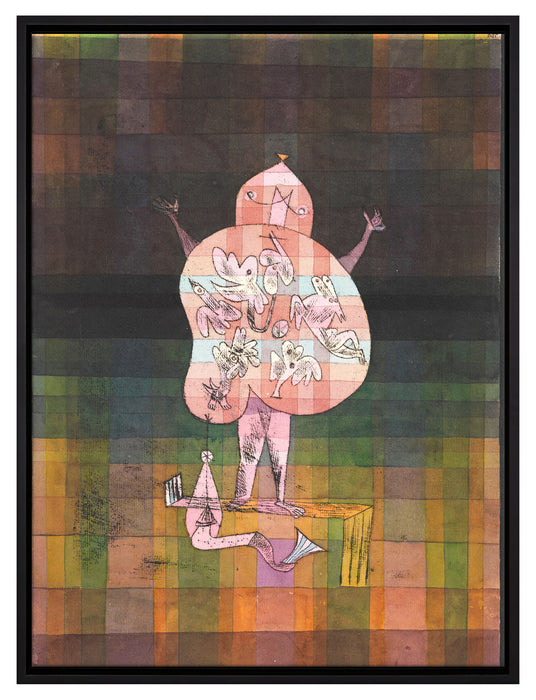 Paul Klee - Bauchredner und Schreier im Moor  auf Leinwandbild gerahmt Größe 80x60