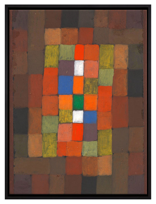 Paul Klee - Statisch-Dynamische Steigerung  auf Leinwandbild gerahmt Größe 80x60