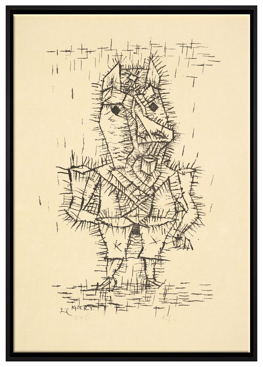 Paul Klee - Ass Esel auf Leinwandbild gerahmt Größe 100x70