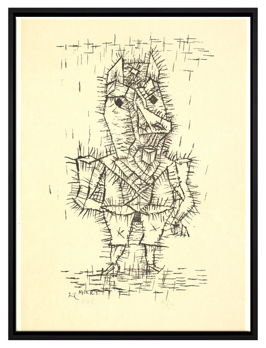 Paul Klee - Ass Esel  auf Leinwandbild gerahmt Größe 80x60