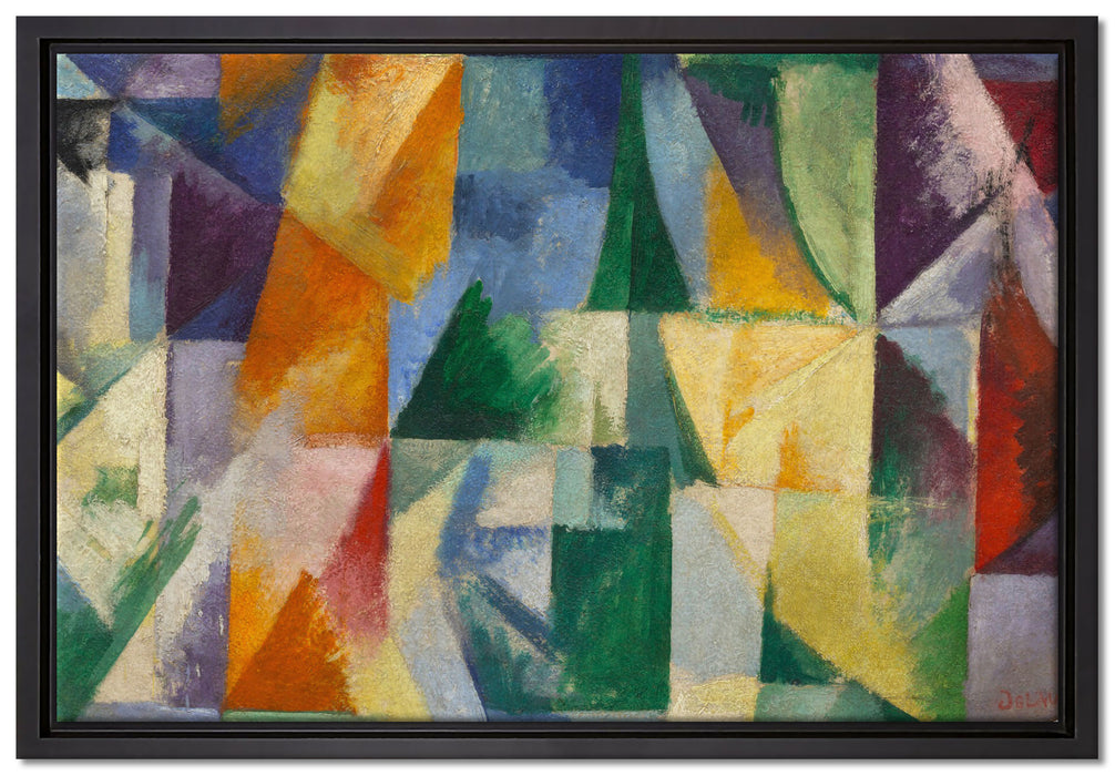 Robert Delaunay - Gleichzeitig geöffnete Fenster  auf Leinwandbild gerahmt Größe 60x40