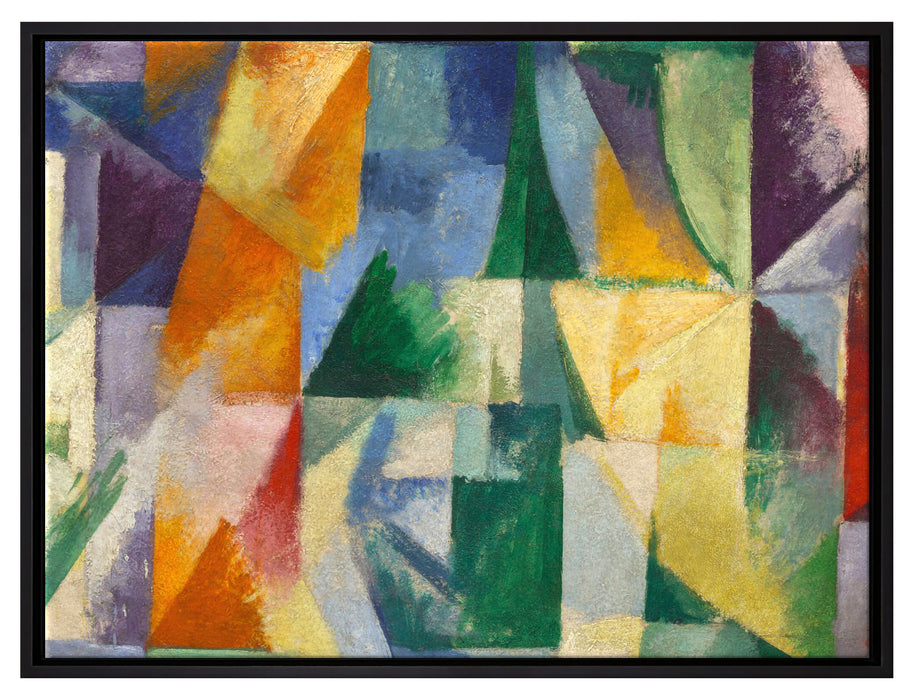 Robert Delaunay - Gleichzeitig geöffnete Fenster  auf Leinwandbild gerahmt Größe 80x60