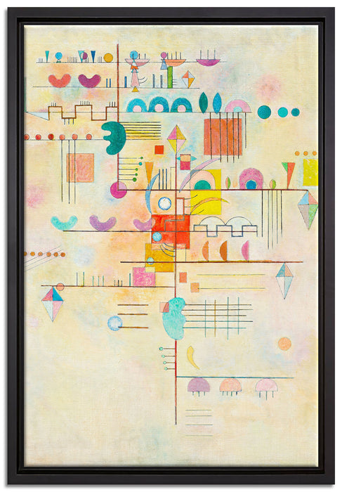 Wassily Kandinsky - Anmutiger Aufstieg  auf Leinwandbild gerahmt Größe 60x40