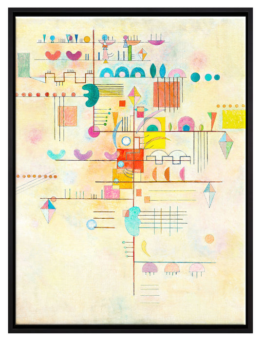 Wassily Kandinsky - Anmutiger Aufstieg  auf Leinwandbild gerahmt Größe 80x60