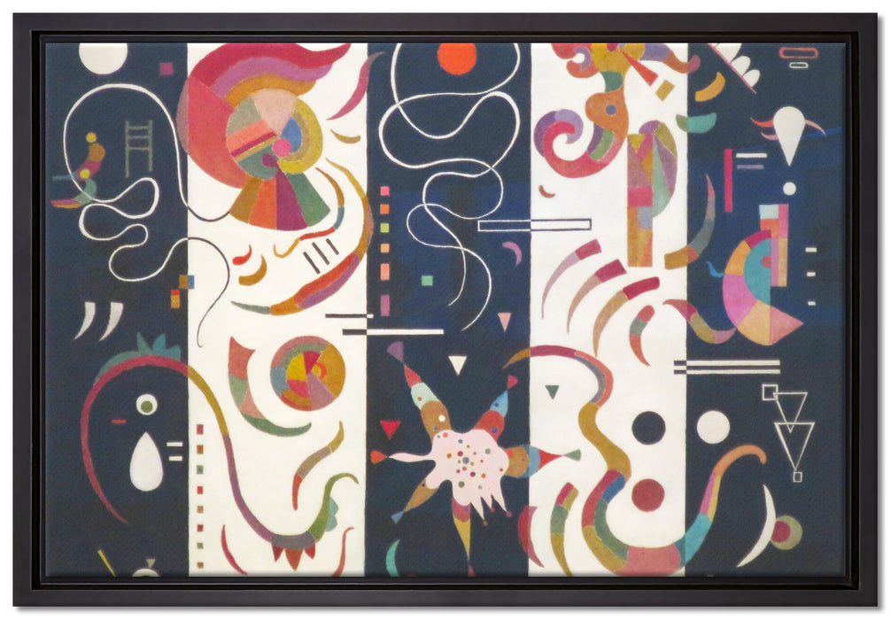 Wassily Kandinsky - Gestreift  auf Leinwandbild gerahmt Größe 60x40