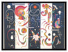 Wassily Kandinsky - Gestreift  auf Leinwandbild gerahmt Größe 80x60