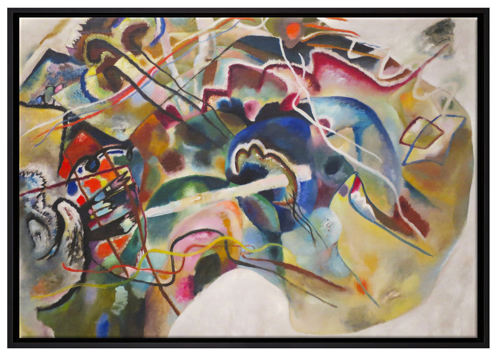 Wassily Kandinsky - Bild mit weißem Rand auf Leinwandbild gerahmt Größe 100x70