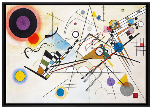 Wassily Kandinsky - Komposition auf Leinwandbild gerahmt Größe 100x70