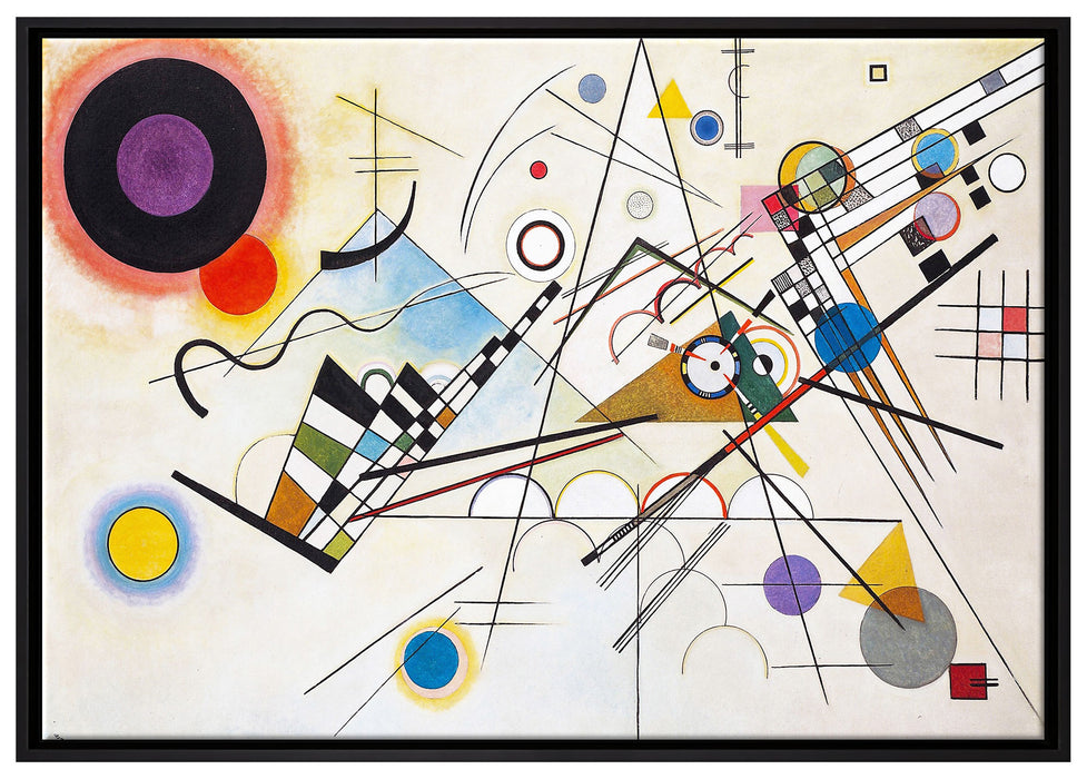 Wassily Kandinsky - Komposition auf Leinwandbild gerahmt Größe 100x70