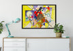 Wassily Kandinsky - Gelbe Begleitung auf Leinwandbild gerahmt verschiedene Größen im Wohnzimmer