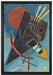 Wassily Kandinsky - Spitz und Rund  auf Leinwandbild gerahmt Größe 60x40