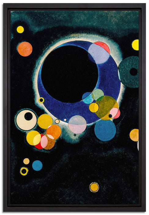 Wassily Kandinsky - Einige Kreise  auf Leinwandbild gerahmt Größe 60x40
