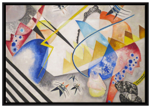 Wassily Kandinsky - Weißes Zentrum auf Leinwandbild gerahmt Größe 100x70