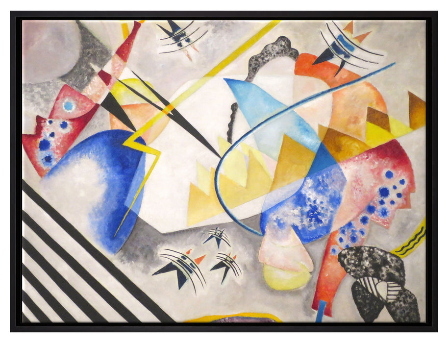 Wassily Kandinsky - Weißes Zentrum  auf Leinwandbild gerahmt Größe 80x60