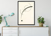 Wassily Kandinsky - Freie Kurve zum Punkt auf Leinwandbild gerahmt verschiedene Größen im Wohnzimmer