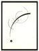Wassily Kandinsky - Freie Kurve zum Punkt  auf Leinwandbild gerahmt Größe 80x60