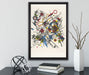 Wassily Kandinsky - Lithographie für die vierte auf Leinwandbild gerahmt mit Kirschblüten