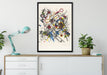 Wassily Kandinsky - Lithographie für die vierte auf Leinwandbild gerahmt verschiedene Größen im Wohnzimmer