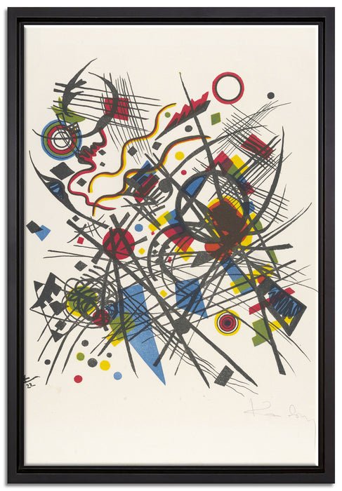 Wassily Kandinsky - Lithographie für die vierte  auf Leinwandbild gerahmt Größe 60x40