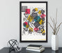 Wassily Kandinsky - Kleine Welten V auf Leinwandbild gerahmt mit Kirschblüten