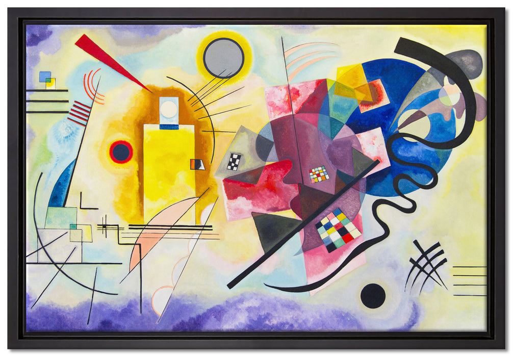 Wassily Kandinsky - Gelb-Rot-Blau  auf Leinwandbild gerahmt Größe 60x40