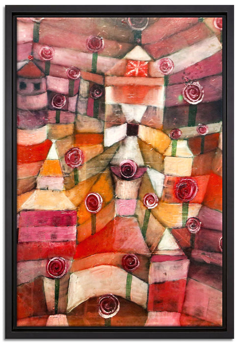 Paul Klee - Rosengarten  auf Leinwandbild gerahmt Größe 60x40