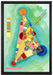 Wassily Kandinsky - Bunt im Dreieck  auf Leinwandbild gerahmt Größe 60x40