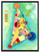 Wassily Kandinsky - Bunt im Dreieck  auf Leinwandbild gerahmt Größe 80x60