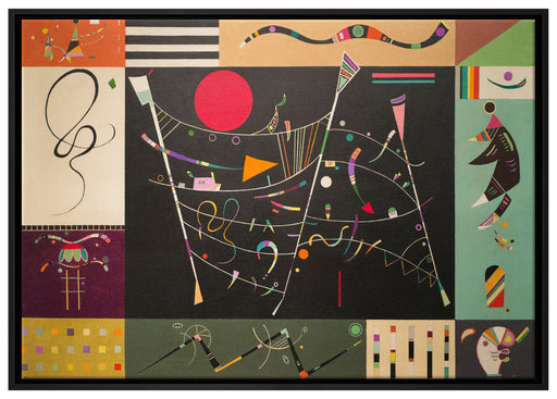 Wassily Kandinsky - Studie für das Ensemble auf Leinwandbild gerahmt Größe 100x70