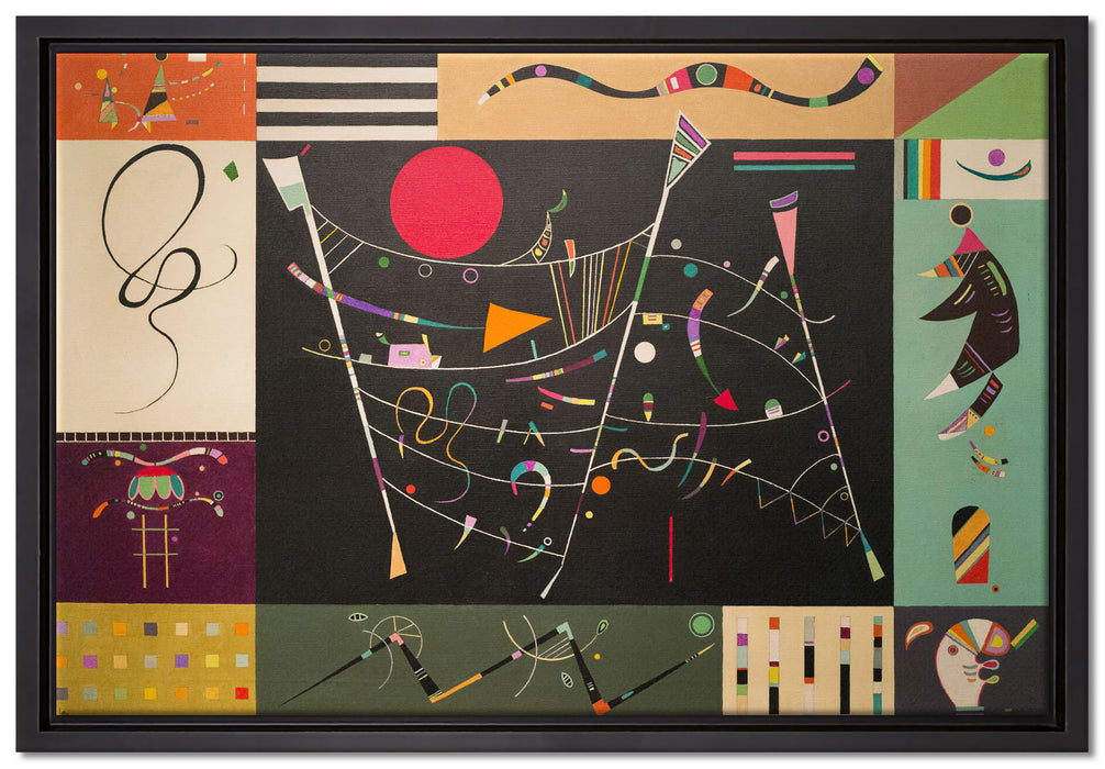 Wassily Kandinsky - Studie für das Ensemble  auf Leinwandbild gerahmt Größe 60x40