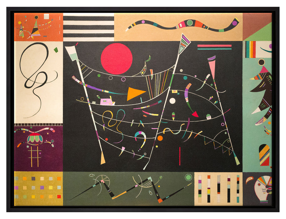 Wassily Kandinsky - Studie für das Ensemble  auf Leinwandbild gerahmt Größe 80x60