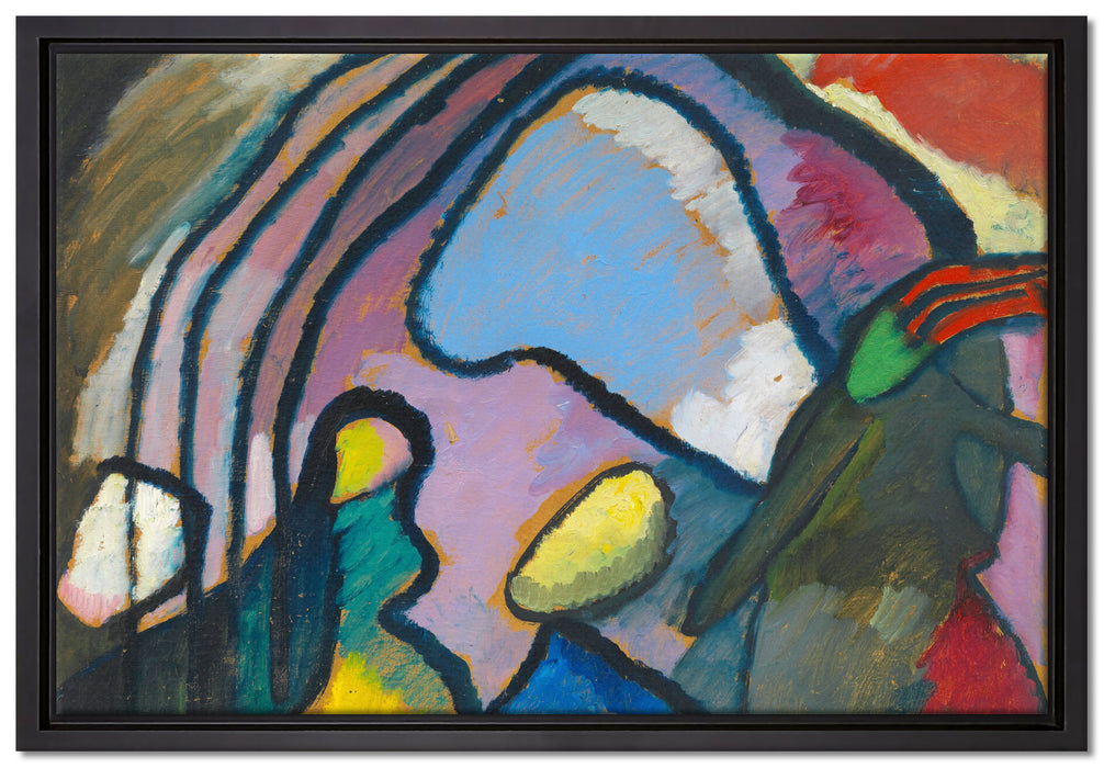 Wassily Kandinsky - Studie für Improvisation   auf Leinwandbild gerahmt Größe 60x40