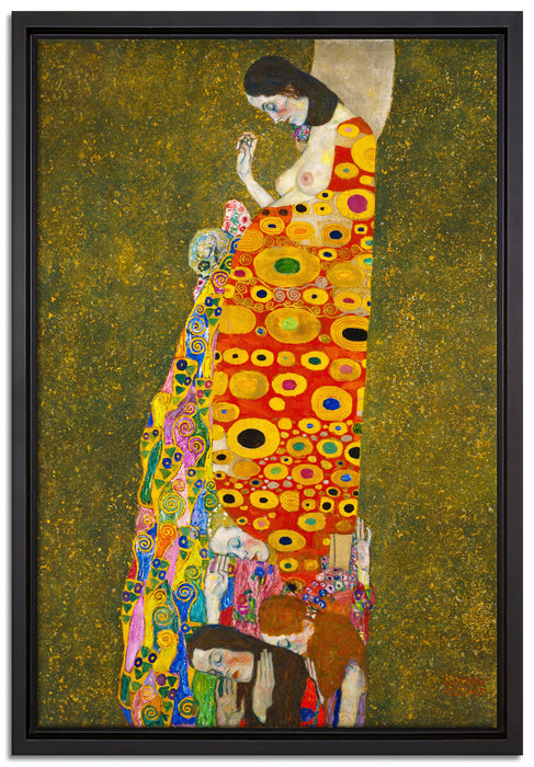 Gustav Klimt - Hoffnung II  auf Leinwandbild gerahmt Größe 60x40