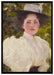 Gustav Klimt - Mädchen im Grünen auf Leinwandbild gerahmt Größe 100x70