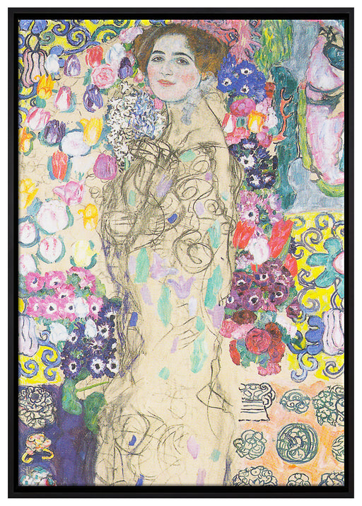 Gustav Klimt - Ria Munk III auf Leinwandbild gerahmt Größe 100x70