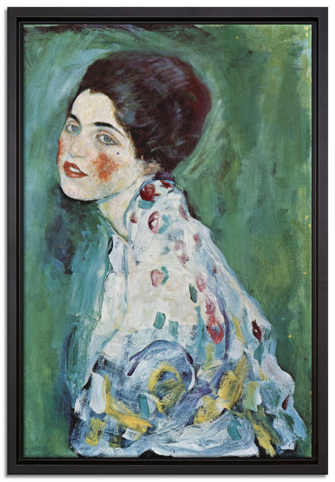 Gustav Klimt - Bildnis einer Frau  auf Leinwandbild gerahmt Größe 60x40