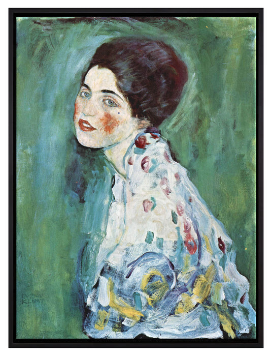 Gustav Klimt - Bildnis einer Frau  auf Leinwandbild gerahmt Größe 80x60