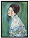 Gustav Klimt - Bildnis einer Frau  auf Leinwandbild gerahmt Größe 80x60