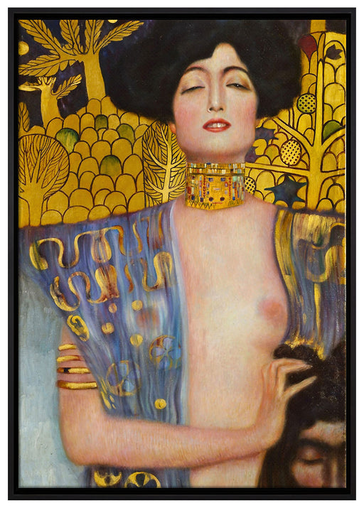 Gustav Klimt - Judith I auf Leinwandbild gerahmt Größe 100x70
