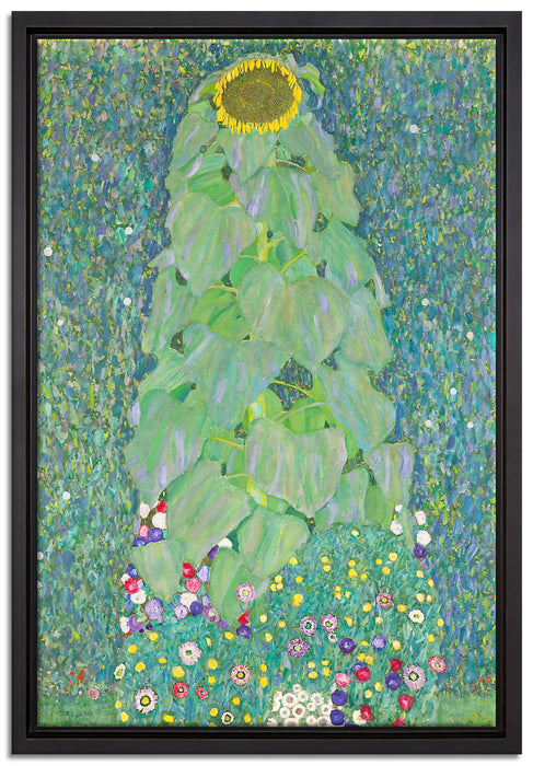 Gustav Klimt - Die Sonnenblume  auf Leinwandbild gerahmt Größe 60x40