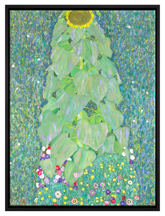 Gustav Klimt - Die Sonnenblume  auf Leinwandbild gerahmt Größe 80x60