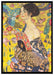 Gustav Klimt - Frau mit Fächer auf Leinwandbild gerahmt Größe 100x70