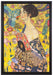 Gustav Klimt - Frau mit Fächer  auf Leinwandbild gerahmt Größe 60x40