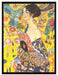 Gustav Klimt - Frau mit Fächer  auf Leinwandbild gerahmt Größe 80x60