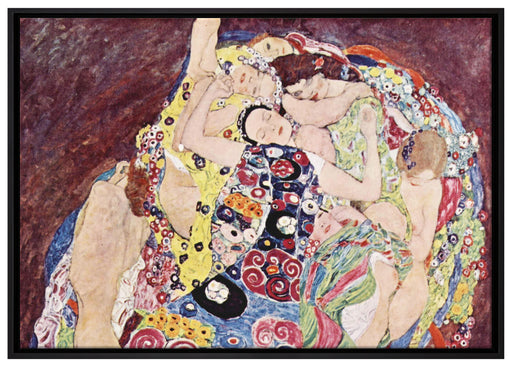 Gustav Klimt - Die Jungfrau auf Leinwandbild gerahmt Größe 100x70