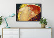 Gustav Klimt - Danaë auf Leinwandbild gerahmt verschiedene Größen im Wohnzimmer