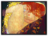 Gustav Klimt - Danaë  auf Leinwandbild gerahmt Größe 80x60