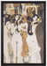 Gustav Klimt - Beethovenfrieslinker Teil  auf Leinwandbild gerahmt Größe 60x40