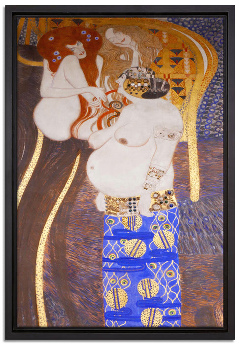 Gustav Klimt - Beethovenfriesrechter Teil  auf Leinwandbild gerahmt Größe 60x40